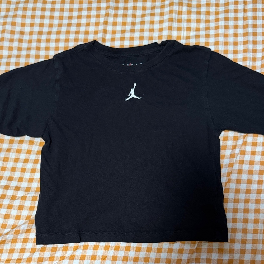 Jordan Kids Black Tee with Iconic Logo